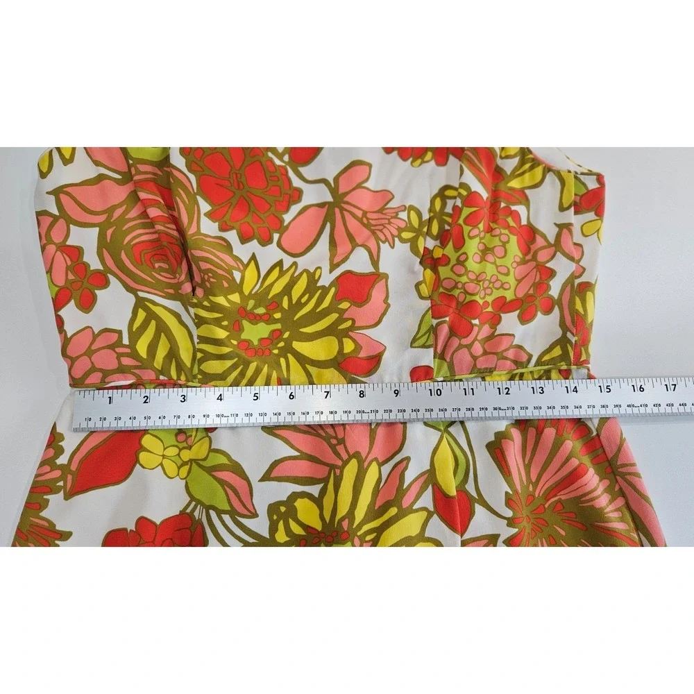 Trina Turk 100% silk dress- sleeveless - Orange flowers - US Size‎ 10